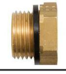 Adapter 1/4 -1/2 med 1/4 intern tråd