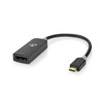 USB-adapter | USB 3.2 Gen 1 | USB Type-C Han | DisplayPort Hun | 0.20 m | Runde | Guldplateret | PVC | Anthracite | Window Box