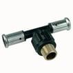 Henco pres tee pvdf med udvendig gevind 50 x 1 1/2 x 50 mm