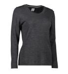 ID SEVEN SEAS The knit | o-neck | dame - S640 - Mørk grå melange / S | Sweatshirt | Spar20%