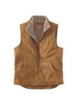 Carhartt canvas vest med sherpa plysfor brun 104277 str m