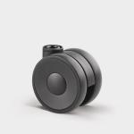 Tente møbelhjul linea polypropylen ø65mm glideleje taphul ral 9011/9011/9011 byggehøjde: 68 mm. driftstemperatur: -10°/+40°