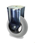 Tente fast hjul supersoft polyuretan 125 mm 75 kg din-kugleleje med plade byggehøjde: 160 mm. driftstemperatur: -20°/+60°
