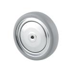 Tente løs hjul grå massiv gummi ø100x32 mm ø8,1xnl36 konusleje 80 kg byggehøjde: 100 mm. driftstemperatur: -20°/+85°