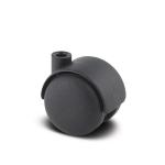Tente møbelhjul lumina polypropylen ø40 mm 30 kg glideleje ø8 taphul ral9011/9011/9011 byggehøjde: 44 mm. driftstemperatur: -10°/+40°