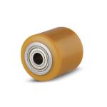 Tente løs hjul polyuretan ø80x70 mm ø20xnl70 din-kugleleje byggehøjde: 80 mm. driftstemperatur: -20°/+60°
