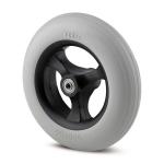 Tente løs hjul polyuretan supersoft ø125x30 mm ø8xnl36,5 din-kugleleje 75 kg byggehøjde: 125 mm. driftstemperatur: -20°/+60°