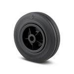 Tente løs hjul sort massiv gummi ø200x50 mm ø20xnl58 glideleje recycled byggehøjde: 200 mm. driftstemperatur: -20°/+60°