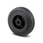 Tente løs hjul sort massin gummi ø200x50 mm ø20xnl58 rulleleje byggehøjde: 200 mm. driftstemperatur: -20°/+60°