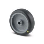 Tente løs hjul grå gummi ledende ø100x32 mm ø12,3xnl36,5 glideleje byggehøjde: 100 mm. driftstemperatur: -20°/+60°