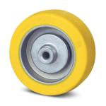 Tente løs hjul varmefast gummi ø100x35 mm ø8,3xnl45 din-kugleleje rustfri byggehøjde: 100 mm. driftstemperatur: -30°/+250°