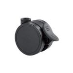 Tente møbelhjul med bremse anika polyamid ø55mm glideleje taphul ral 9011/9011/9011/9011 byggehøjde: 57 mm. driftstemperatur: -10°/+40°