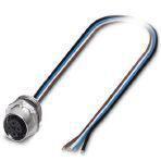Indbygningsstik universal 4-polet bøsning lige m12-speedcon a-kodet sacc-e-fs-4con-m16/05 sco