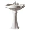 Lavabo retro håndvask porcelæn 690x520x920mm med piedestal hvid