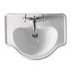 Lavabo retro håndvask porcelæn 620x455x245mm til bordpl hvid
