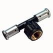 Henco pres tee pvdf med indvendig gevind 40 x 3/4 x 40 mm