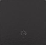 Tangent med led med forlad hjem symbol bakelite® piano black coated