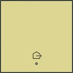 Tangent med led med forlad hjem symbol gold coated