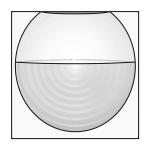 Sensor 180° 9m væg white coated nhc