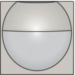 Sensor 180° 9m væg light grey nhc
