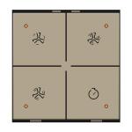 Ventilationstryk med led bronze nhc
