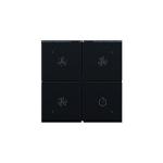 Ventilationstryk med led black coated nhc