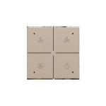 Ventilationstryk med led champagne coated nhc