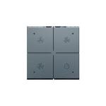 Ventilationstryk med led steel grey coated nhc