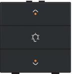 Dæmpertryk enkelt m. led black coated nhc