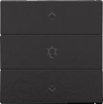 Dæmpertryk enkelt m.led bakelite® piano black coated nhc