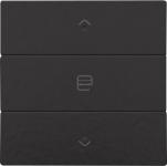 Motortryk enkelt med led bakelite® piano black coated nhc