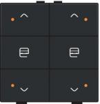 Motortryk dobbelt med led black coated nhc