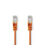 Cat 5e kabel | SF/UTP | RJ45 (8P8C) Hanstik | RJ45 (8P8C) Hanstik | 7.50 m | Runde | PVC | Orange | Plastikpose