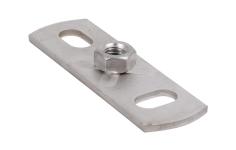 Grundflange rustfri 80x35mm m8