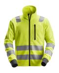 Snickers allroundwork high-vis fleecejakke 8036 gul kl 2/3 str m