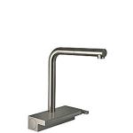 steel-optik udtrkstud med tud 210mm kkkenarmatur m81 select aquna hansgrohe