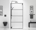 Gustavsberg square black brusevæg 90 cm matsort