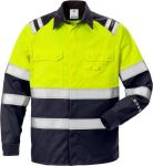 Kansas Flamestat Hi Vis skjorte kl.1 7051 124309 - HV. gul/mari / L | Skjorter | 119921-540 | EN 14404