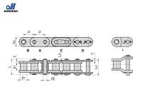 C16b-1-b indv led type b for c16b-1 donghua standard transportørkæde med lige sideplader simplex