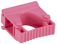 Vikan hygiejnisk vægophæng enkelt gummibåndsmodul 82mm pink