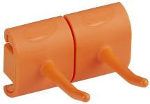 Vikan hygiejnisk vægophæng dobbeltkrogs modul 82mm orange