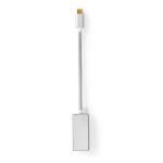 USB-adapter | USB 3.2 Gen 1 | USB-C han | DisplayPort Hun | 5 Gbps | 0.20 m | Runde | Guldplateret | Flettet / Nylon | Sølv | Cover Window Box