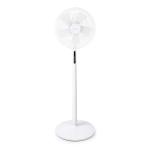 Stand Fan | Diameter: 40 cm | 3-Hastighed | Svingning | 45 W | LED Display | Shut-off timer | Fjernbetjening | Hvid