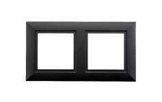 2x sort ramme square soft