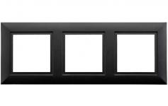 3x sort ramme square soft