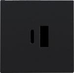 Afdækning til usb-a + usb-c oplader black coated
