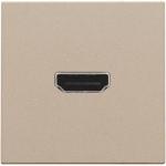 Hdmi udtag med terminaler for ledningsmontering champagne coated