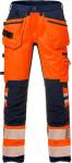 Fs hivis stretch bukser 127734 orange/marine d112