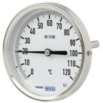 Bimetal termometer rustfri til hård miljø 3903699 a52.063/1, -30...+50°c, 100x8mm