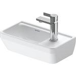 Duravit D-Neo håndvask 400x140x220mm, uden overløb, hanehul til højre, hvid højglans